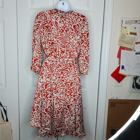 Antonio Melani Geometric Print Wrap Dress Size 8 - Picture 3 of 10